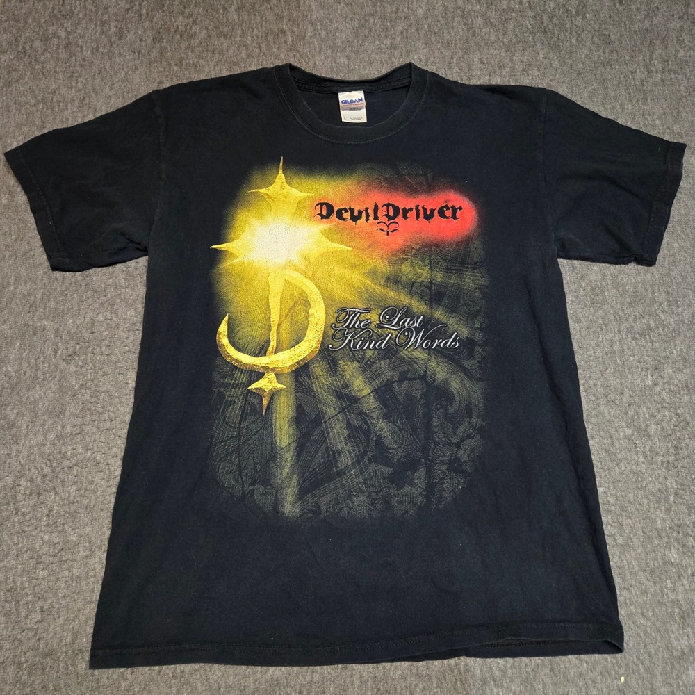 Vintage Devil Driver T Shirt Mens Large Black Last Kind Words 2007 Tour